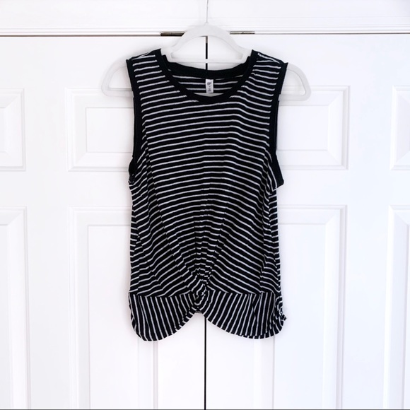 bp Tops - Nordstrom BP Twist Knot Front Striped Tank Sz M